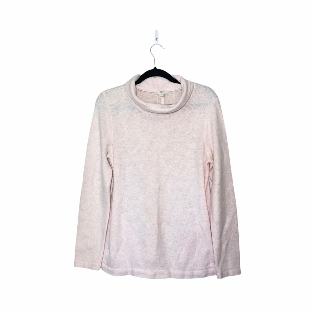 J. Crew Factory Light Pink Cowl Neck Sweater Pullover Pocket Medium Women’s